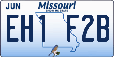 MO license plate EH1F2B