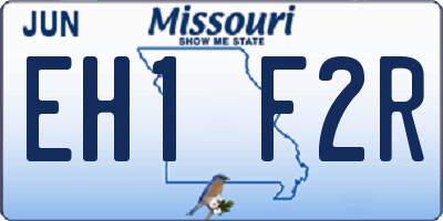 MO license plate EH1F2R