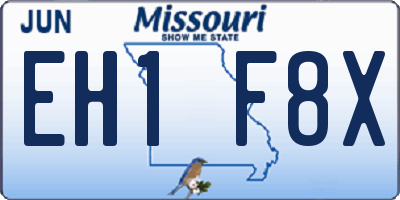 MO license plate EH1F8X