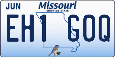 MO license plate EH1G0Q