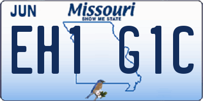 MO license plate EH1G1C