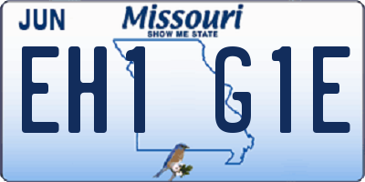 MO license plate EH1G1E