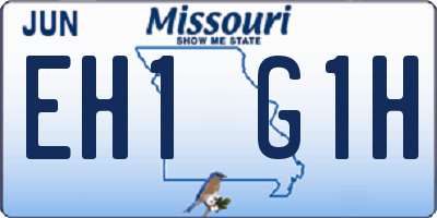 MO license plate EH1G1H