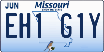 MO license plate EH1G1Y