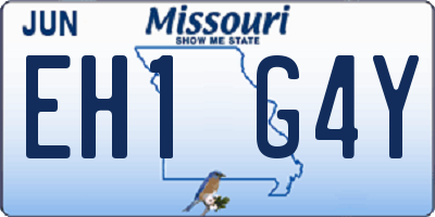 MO license plate EH1G4Y