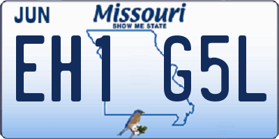 MO license plate EH1G5L