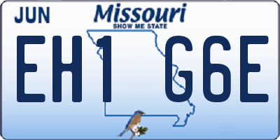 MO license plate EH1G6E