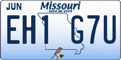 MO license plate EH1G7U