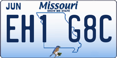 MO license plate EH1G8C