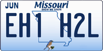 MO license plate EH1H2L