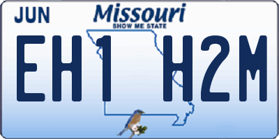 MO license plate EH1H2M