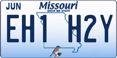 MO license plate EH1H2Y