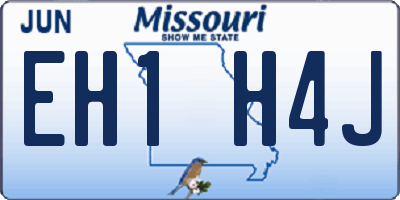 MO license plate EH1H4J