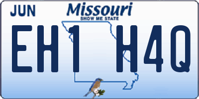 MO license plate EH1H4Q