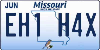MO license plate EH1H4X