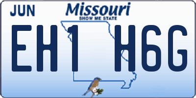 MO license plate EH1H6G