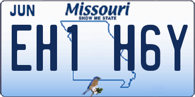 MO license plate EH1H6Y