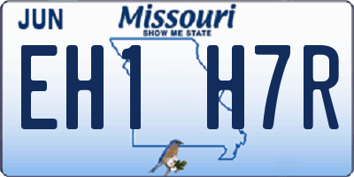 MO license plate EH1H7R