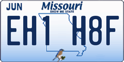 MO license plate EH1H8F