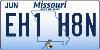 MO license plate EH1H8N