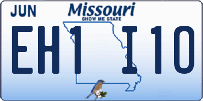 MO license plate EH1I1O