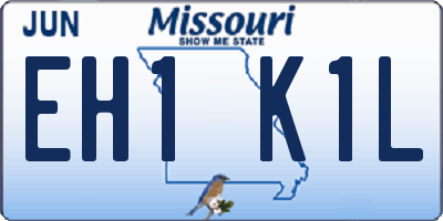 MO license plate EH1K1L