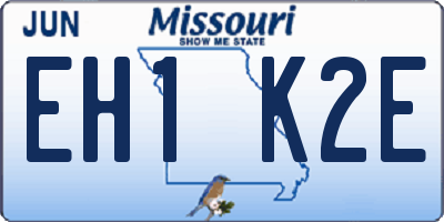 MO license plate EH1K2E