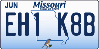 MO license plate EH1K8B
