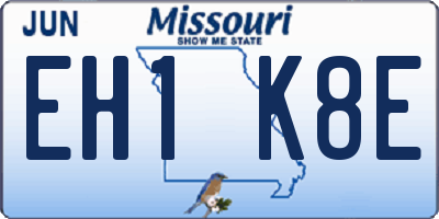 MO license plate EH1K8E