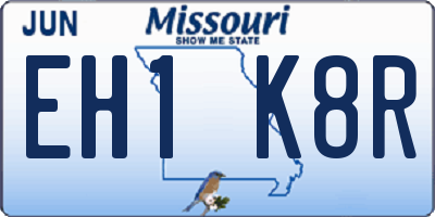 MO license plate EH1K8R