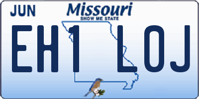 MO license plate EH1L0J