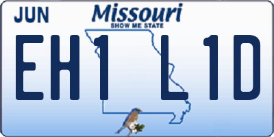 MO license plate EH1L1D