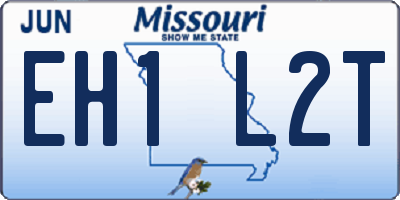 MO license plate EH1L2T