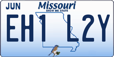MO license plate EH1L2Y