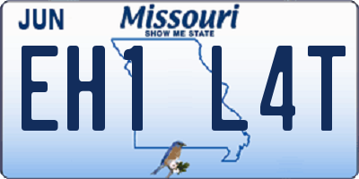 MO license plate EH1L4T