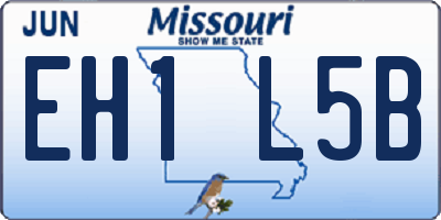 MO license plate EH1L5B