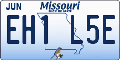 MO license plate EH1L5E