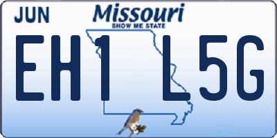 MO license plate EH1L5G