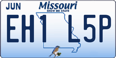 MO license plate EH1L5P