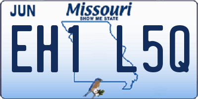 MO license plate EH1L5Q