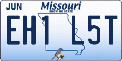 MO license plate EH1L5T
