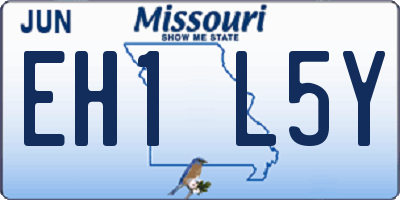 MO license plate EH1L5Y