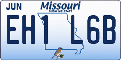 MO license plate EH1L6B