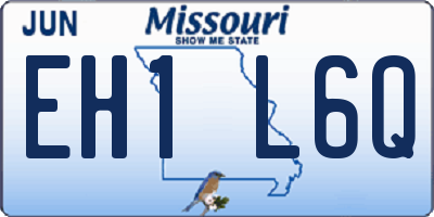 MO license plate EH1L6Q