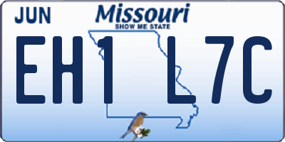 MO license plate EH1L7C