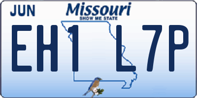 MO license plate EH1L7P