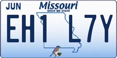 MO license plate EH1L7Y