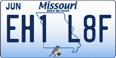 MO license plate EH1L8F