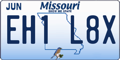 MO license plate EH1L8X
