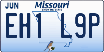 MO license plate EH1L9P